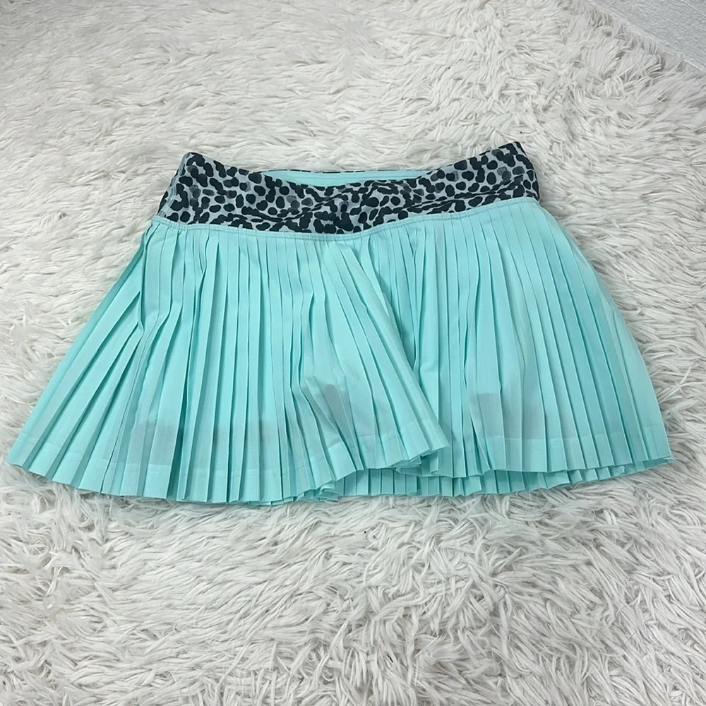 Lululemon Pleat To Street Skirt II Tranquil Blue / Ace Spot Tranquil Blue Black